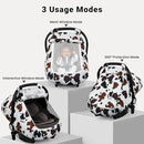Elstey Car Seat Cover Baby, Minky Dot Carseat Covers Baby Girls, Lightweight Infant Car Seat Cover Canopy with 2 Layers Breathable Mesh Windows, Stroller Carrier for Babies Newborn Essentials by TinyTreasures Baby Boutique
