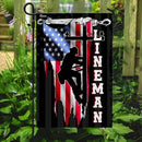 Flags-Lineman Flag MLH896F, Garden Flag (11.5" x 17.5")-USA House Garden Flags Premium Polyester-Decorative Outdoor Flags by GreenHaven Gardens