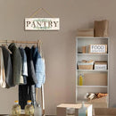 Pantry Sign Wall Decor, Pantry Wall Art with Plant Print, Rustic Farmhouse Wall Hanging Plaque Home Kitchen Decorative Pantry, 4.7 x 13.7 inches by CozyNest Decor