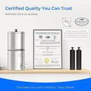 Waterdrop 2.25G Gravity-fed Water Filter System, with Silver Ions Enhanced Filtration with 2 Black Carbon Filters and Metal Spigot by CozyNest Decor
