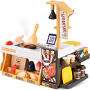 Kids Kitchen Food PlaySet - Simulated Teppanyaki Fast Food Restaurant Toy with Cash Register, Includes Color-Changing Food, Suitable Birthday Gift for Boys and Girls Aged 3-5 by TinyTreasures Baby Boutique
