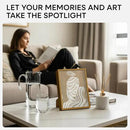 Homeforia 8.5x11 Picture Frame Bronze, High End Metal Brass Frame 8.5 x 11 with Mat 6 by 8 Photo, 11x8.5 Frames Matted to 6x8 Print, 8.5by11 Wall or Tabletop Frames, Tempered Glass, Wall Kit, Set of 1 by CozyNest Decor