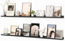 Heimlove Picture Ledge Shelf, Floating Shelves Set of 2, 72 Inches Long Large Picture Shelf for Wall with Ledge, Kids Bookshelf Wall Mounted for Living Room Bedroom Decor Books Photo Frames, Black by CozyNest Decor