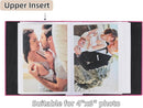 RECUTMS 52 Photo Mini Photo Album 4 x 6, Leather Cover with Front Window Album Hold 52 Vertical Photos for Family Wedding Baby Children(Light Pink) by TinyTreasures Baby Boutique