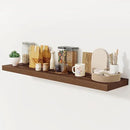 Floating Shelves 55 Inch Long, 12 Inch Deep Floating Shelves for Wall, Rustic Deep Wall Shelf for Fireplace Mantel, 55 x 12 Large Display Shelf for Living Room, Bedroom, Kitchen, Walnut Color, 1 Pack by CozyNest Decor