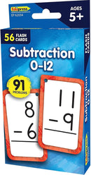 Teacher Created Resources Subtraction 0–12 Flash Cards (EP62034) by TinyTreasures Baby Boutique