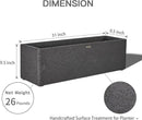 31 Inch Rectangular Concrete Planter,Durable All-Weather Use with Drainage Holes,Large Rectangular Planter for Outdoor Indoor Plants by GreenHaven Gardens