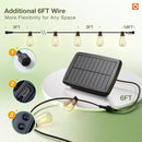 addlon 33(27+6) FT Solar String Lights Waterproof,Patio Light Solar Powered with Remote& USB Port 9+1 LED Shatterproof Bulbs 3 Lighting Modes Outdoor for Camping Backyard Garden by CozyNest Decor