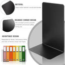 VONDERSO Metal Bookends, 4 Pairs Black Metal Book Ends Heavy Duty for Shelves Decor Home Office, Unique Black Bookends Supports Anti-Slip for Kids by CozyNest Decor