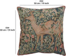 Charlotte Home Furnishings Decorative Tapestry Pillow Cover 19x19 in, Green Does Couch Throw Pillow Cover, French Country Square Cushion Cases for Living Room Home Decor, Soft Cotton Jacquard Woven by CozyNest Decor