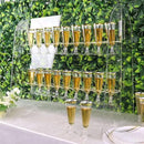 Tableclothsfactory 25" Clear Acrylic 2-Tier Wine Glass Stemware Rack, Champagne Flute Holder with Stand by CozyNest Decor