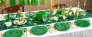 FLOWERCAT 60PCS Green Plates & St. Patrick's Day Plates - Heavy Duty Dark Green plates Disposable for St. Patrick's Party&Super Bowl- Include 30PCS 10.25" Dinner Plates & 30PCS 7.5" Dessert Plates by CozyNest Decor