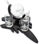Fighter Jet Wine & Whiskey Decanter Set