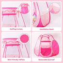 Baby Ball Pit for Toddler with 50 Balls, Pop Up Princess Tent with Star Lights for 1 2 3 Year Old Birthday Gift, 12-18 Months Baby Girl Toys with Carrying Bag, Indoor&Outdoor Play Tent for Kids by TinyTreasures Baby Boutique