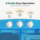 Greenvelly Portable Washing Machine, 16 Lbs Compact Mini Washer and Dryer Combo, Semi-automatic Twin Tub Washer with Drain Pump for Dorms, Apartments, RVs (Blue) by CozyNest Decor
