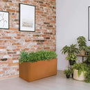 Corten Steel Planter Box Metal Outdoor Large Rectangular Rustic Durable Antique Detached for Commercial Residential Patio Deck and Backyard 24" x 12" x 12" by CozyNest Decor