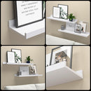 23.6 Inches Long Floating Shelves Wall Mounted, 2 Set Modern White Wall Shelf for Bedroom, Nursery Book Shelf with Lip, Picture Ledge Shelf for Wall Decor Living Room Bathroom Kitchen- White by TinyTreasures Baby Boutique