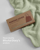 Blissful Diary Muslin Nursing Cover for Breastfeeding, Breathable Breastfeeding Cover up with Arch Neckline for Women, Nursing Apron(Sage Green) by TinyTreasures Baby Boutique
