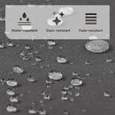 PNP FKJP 2 Pack Outdoor Chair Cushion 20" X 20" X 4", Waterproof Outdoor Seat Cushions with Non-Skid Ties,Dark Gray (Cushion + Cover) by GreenHaven Gardens