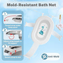 AVIDOR Baby Bathtub,Collapsible Bathtub for Newborn to Toddler,Durable Essential Infant Bath Tub,Portable Travel Baby Tub with Soft Bath Net,No-Slip Feet and Dinosaur Shaped (Grey) by TinyTreasures Baby Boutique