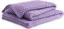 YnM Chunky Cotton Knit Throw Blanket, Cable Knit Throws for Bed Couch Sofa, Comfy & Relaxing, Decorative Piece for Farmhouse Modern Boho Rustic Scandinavian Chic Vibe, Lilac Purple 60x80 Inches by CozyNest Decor