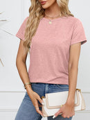 Soft Short Sleeve Shirts for Women, Crew Neck T Shirts for Women Loose Fitting Lightweight Top Basic Tee Shirt by TinyTreasures Baby Boutique