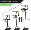 Basketball Hoop Outdoor 10 FT Height Adjustable, Portable Basketball Goals Systems with 45" Backboard for Youth Adults Kids - Backyard, Driveway, Indoor Play by TinyTreasures Baby Boutique