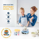 ThaLan Pottery Wheel for Kids, Mini Pottery Wheel Kit for Kids and Beginners, 4.7’’ Electric Pottery Wheel, Adjustable Speed, Low Noise, Precision Control, 8Pcs Pottery Tools, (Blue) by TinyTreasures Baby Boutique