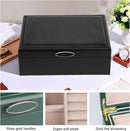 Small Jewelry Organizer for Women, 2-Layer Travel Jewelry Box with Portable Case, Necklace Ring Storage for Dresser, Girls Teens Gifts (Black) by TinyTreasures Baby Boutique