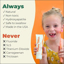 Happy Tooth Hydroxyapatite Toothpaste, Fluoride Free, Natural Whitening for Kids, Toddlers and Adults, SLS Free, Enamel Safe, Dentist Formulated with Clean Ingredients, Sweet Orange Flavor, 3.4oz by CozyNest Decor