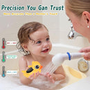 TKY Big-Eye Duck Baby Bath Thermometer - Digital Water & Room Temp Monitor with LED Alerts, Floating Bath Safety Essential for Newborns, Infants, Toddlers (Rechargeable, IP67 Waterproof) by TinyTreasures Baby Boutique