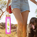 Aqulea Glass Water Bottles 32 Oz with Silicone Sleeve - BPA Free Reusable Wide Mouth Glass Motivational Water Bottles with Fruit Infuser – Leak Proof Borosilicate Water Bottle with Time Marker (Rose) by CozyNest Decor