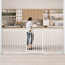 owlie Baby Gate Indoor 75-85 Inch, Extra Wide Safety Gate for Dogs Large Stairway Gate Adjustable Baby Gates Pressure Mount Wide Gates for Pet Stairway Doorways No Drilling White (30.5'' Tall) by TinyTreasures Baby Boutique