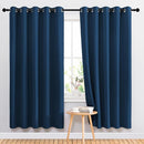 NICETOWN Blackout Curtain Drapes for Living Room - Decorative Thermal Insulated Solid Grommet Top Room Darkening Window Treatments for Kids Room (Moroccan Blue, 1 Pair, 66 x 72-Inch) by TinyTreasures Baby Boutique