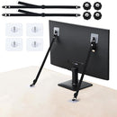 2 Pack TV Safety Straps Adjustable, Adhesive Anti-Tip Furniture Anchor for Flat Screen, TV and Furniture Safety Straps for Baby Proofing, Black by TinyTreasures Baby Boutique
