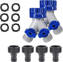 Garden Hose Splitter, 2Pcs 360° 3/4" Plastic Water Hose Splitter 2 Way, Garden Hose Connector with Faucet Watering Shut Off for Landscaping, Gardening, Flower Planting, Irrigation by GreenHaven Gardens