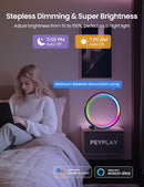 Smart LED Table Lamp, RGB+IC Lighting, Color Changing Night Light, Music Sync, DIY Mode, Stepless Dimming, App & Voice Control (2.4GHz WiFi), Works with Alexa & Google, for Bedroom & Gaming by TinyTreasures Baby Boutique