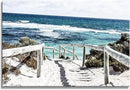 DZL Art S74281 Rottnest Island Beach Seascape Painting Sea Nature Pictures Wall Art Canvas Prints Painting Ready to Hang for Living Room Bedroom Decor Office Wall Decor Home Decoration by CozyNest Decor
