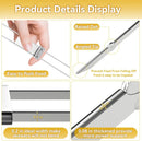Metal Skewers for Kabobs - 17" 10 Pack Kabob Skewers with Push Bar Double Pronged Anti-Roll Flat BBQ Skewer for Grilling Stainless Steel Reusable Kebab Skewer for Meat Shrimp Chicken Veggie by GreenHaven Gardens