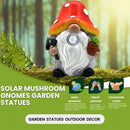 Solar Mushroom Gnomes Garden Statues Outdoor Decor with Night Glow,Cute Fairy Garden Statues for Yard,Pathway,Lawn Art Ornamen,Spring,Easter,Birthday Christmas Women Mom Gift Idea (Red) by CozyNest Decor