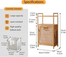 Laundry Hamper with 2-Tier Shelves & Tilt Out Basket, Laundry Baskets Organizer Hampers Bathroom Storage Shelf for Laundry Room, Bathroom, Nursery, Bedroom, Guest Room, Closet (2 Tier - Large) by CozyNest Decor