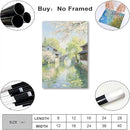 Small bridge stream house Jiangnan style landscape poster suitable for living room bedroom office natural oil painting poster by CozyNest Decor