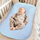 Hooyax Muslin Baby Lounger Cover Soft Organic Cotton Slipcover Fits Newborn Lounger for Baby Boys and Girls (Ice-Snow Blue) by TinyTreasures Baby Boutique