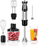 Handor 6-in-1 Hand Immersion Blender, 1000W 12 Speed Handheld Blender with 600ml Beaker, 500ml Chopper, Egg Whisk, Milk Frother, Stainless Steel Blades for Soup, Smoothie, Puree by TinyTreasures Baby Boutique