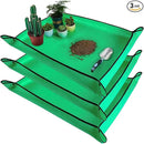 3 PCS 39.5"x 31.5" Large Repotting Mat for Indoor Plant Transplanting and Mess Control Thickened Waterproof Potting Mat Foldable Potting Tray Gardening Mat by GreenHaven Gardens