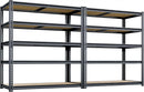 72"H Storage Shelves heavy duty, 2200LBS Garage Shelving, 5 Tier Metal Shelving Unit Adjustable Garage Shelves Utility Rack Shelf for Storage Warehouse Pantry Closet,40" W × 20" D × 72" H, Black, 2PCS by GreenHaven Gardens