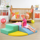 4-Piece Soft PU Leather Toddlers Climbing Toys, Baby Foam Climbing Blocks for Babies Toddlers, Waterproof Foam Play Gym Climber Structures for Toddler 3, Indoor Climb and Crawl Activity Play Set by TinyTreasures Baby Boutique
