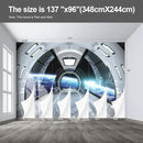 Spaceship Wall murals Peel and Stick Wallpaper for Bedroom Living Room - 96"x137" by CozyNest Decor
