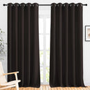 NICETOWN Room Darkening Curtains Extra Long 110 Inches, Grommet Thermal Insulated Weighted Window Treatments for Living Room/Farmhouse, W66 x L110, Toffee Brown, 2 Panels by TinyTreasures Baby Boutique