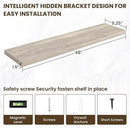 48 Inch Floating Shelves, 3D Textured Wood Grain, 48"x9.25"x1.5" Inch Deep Floating Shelves for Wall, Wooden Shelves for Bathroom, Bedroom, Living Room, Vintage Gray Oak by CozyNest Decor